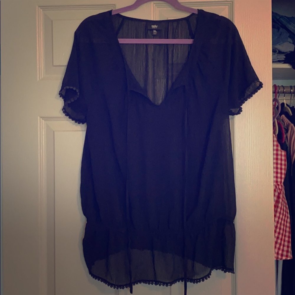 Black sheer top